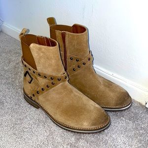 Suede studded boots. Brand new, never worn. Size 7 and originally $90.